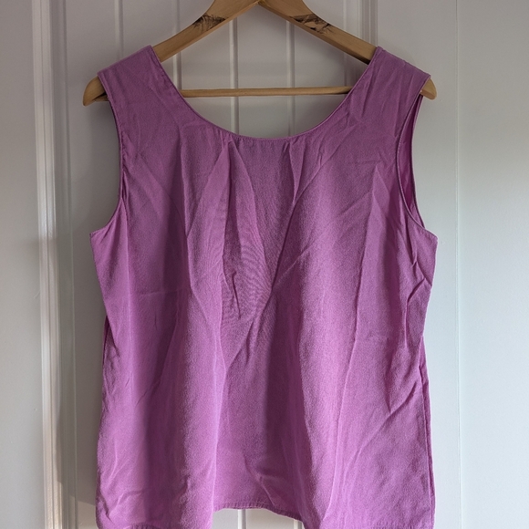 100% silk tank top, pink, size M, quiet luxury - Picture 5 of 11